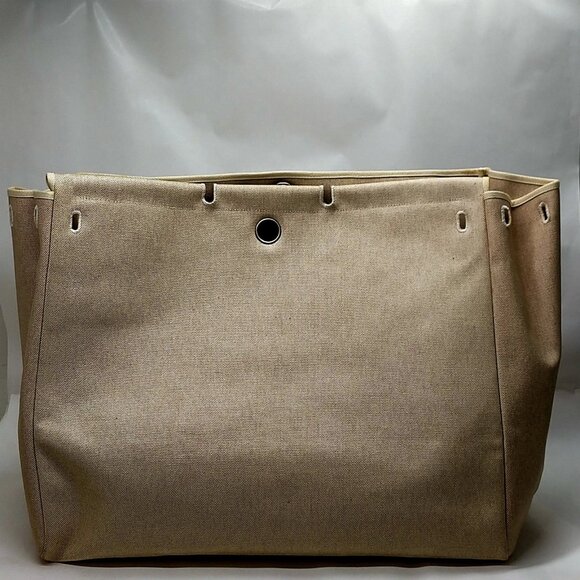 Hermes Hand Bag Beige Canvas mon-1500-091325 - Picture 3 of 16